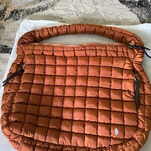 Quilted Orange Handbag